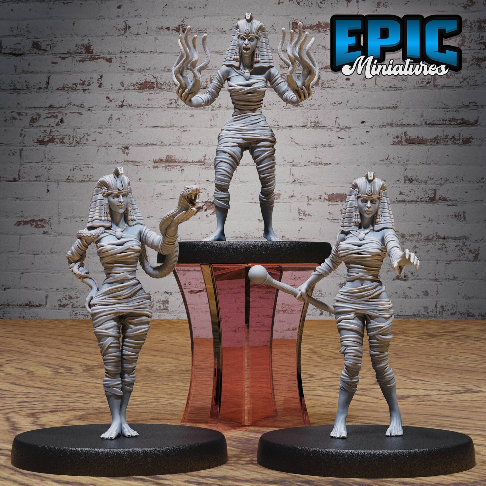 D&D Egyptian Miniatures  FEMALE MUMMY -  28mm Miniature for Tabletop RPGs