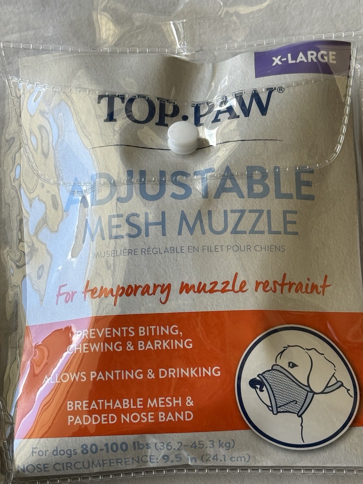 Dog Muzzle Mesh Top Paw Small Medium Large New Dog Training
