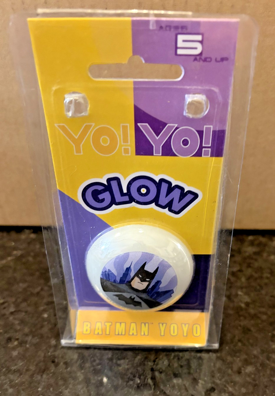 NIP Batman Glow Yo-Yo 1995 DC Comics Warner Bros Sealed Vintage Toy Ages 5+