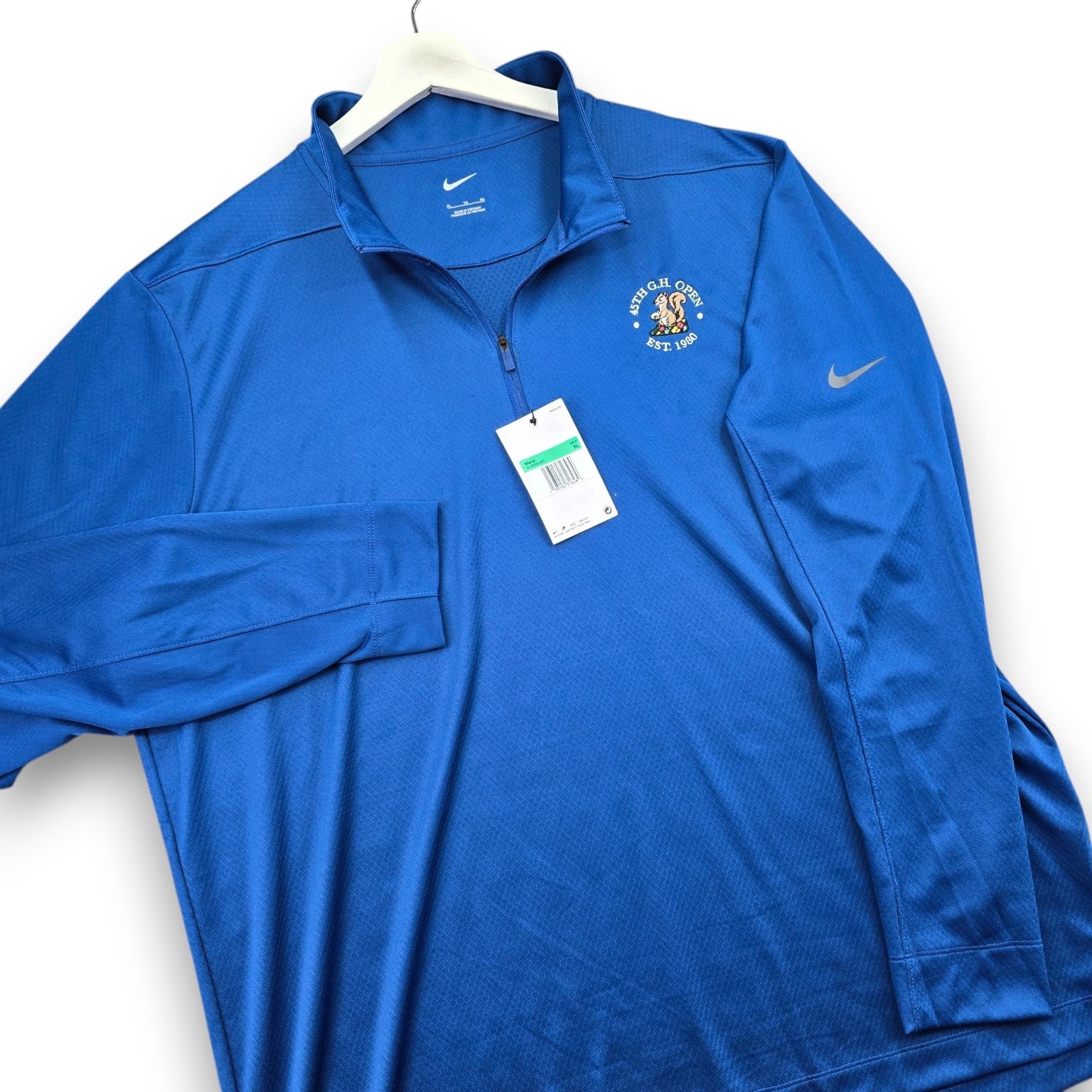 Nike Quarter Zip Long Sleeve Men's XL Polyester Golf Performance 45th GH Open