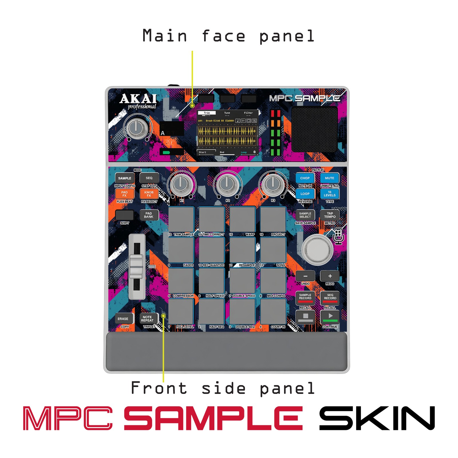 Akai MPC Sample Skin / Neon Geo Clash