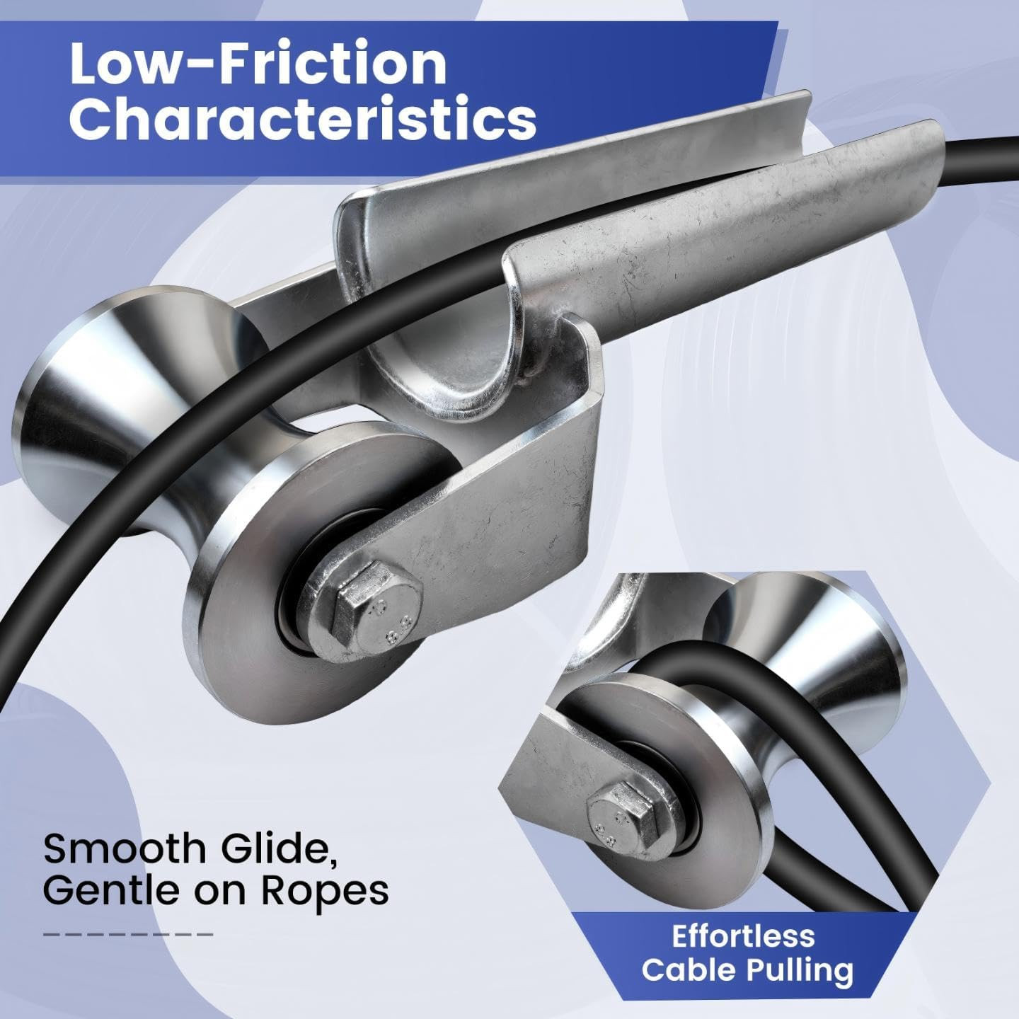 3-Inch Stainless Steel Cable Puller Sheave, Cable Feeding Sheave,Allowing the Ca