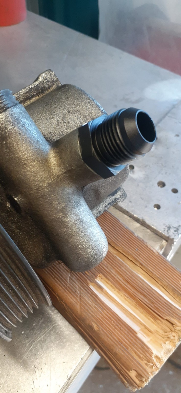 Barra Power Steering Tank delete An Fitting