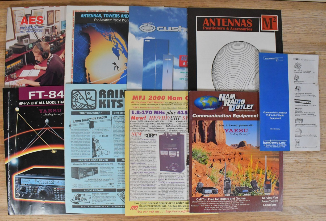 Vtg 1990's-2001 HAM Radio Catalogs / Brochures AES Cushcraft M2 Hamtronics etc
