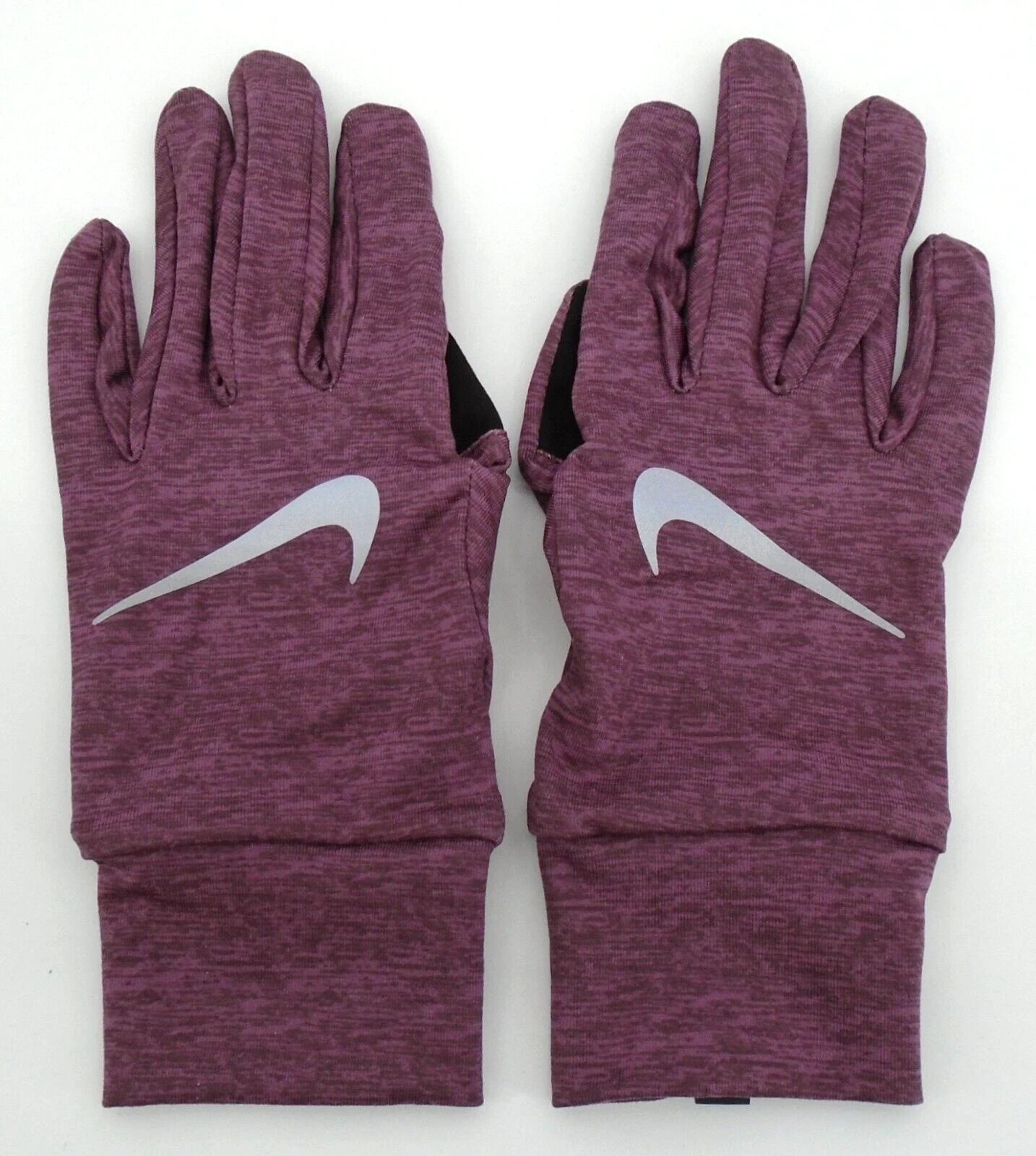 Nike Dri-Fit Element Running Gloves Women's Medium Heathered Dark Wine/Silver