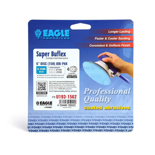 Eagle Abrasives 6” DRY Buflex Discs - Blue15/H