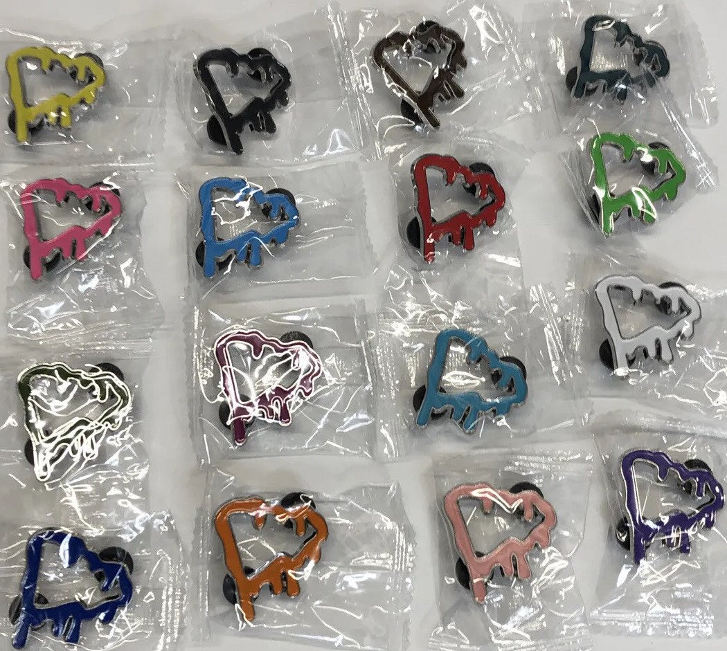 2 🎨 Paint Run Pin Enamel New Era Flag Frame Border 16 Colors You Choose 2