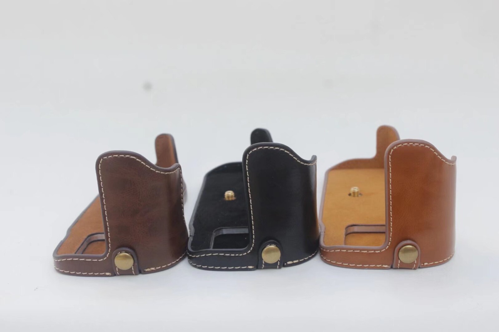pu Leather Camera Half case Bag Grip for nikon D600 D610