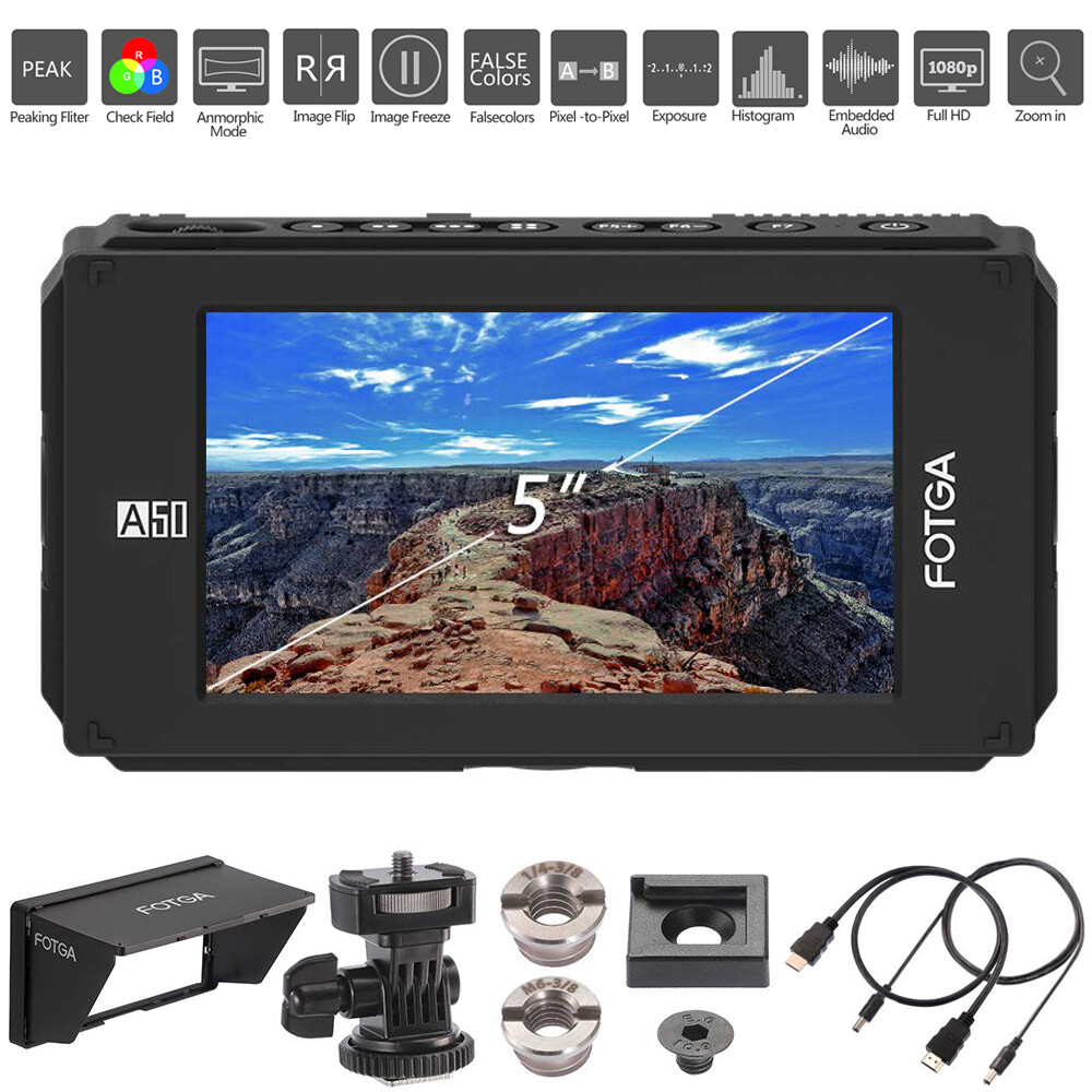 FOTGA DP500IIIS A50T 5" Camera Filed Video Monitor Touch Screen 4K HDMI FHD