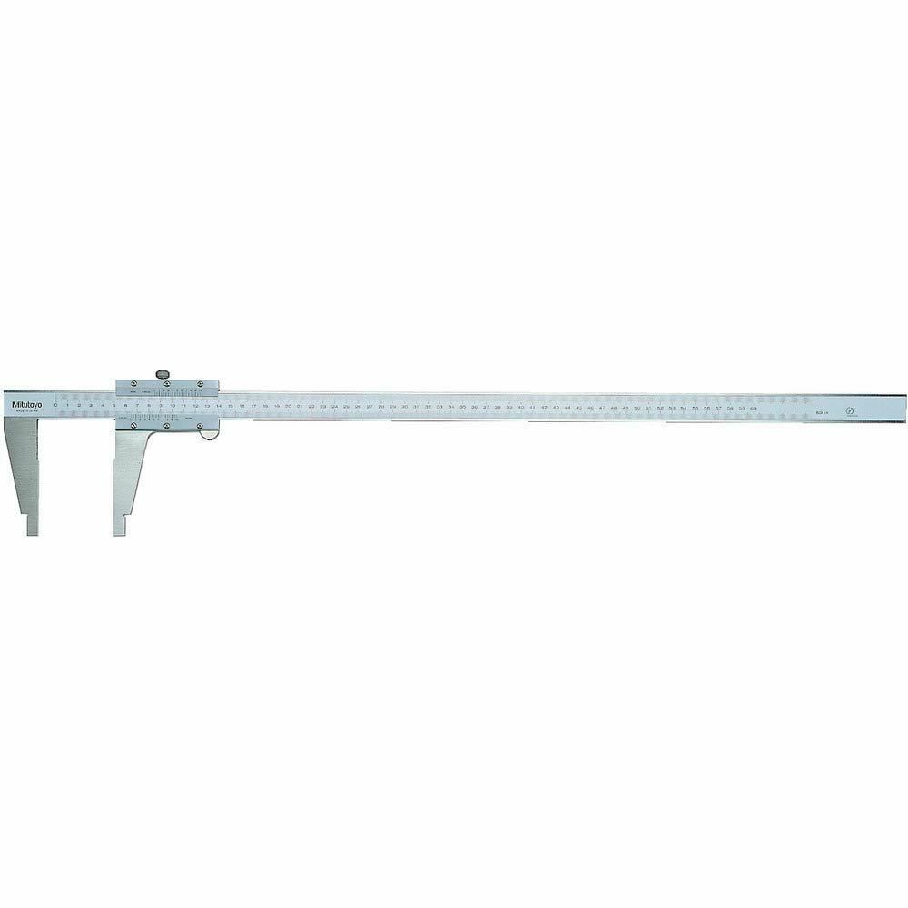 Mitutoyo 160-131 Vernier Caliper, Stainless Steel, Nib Style Jaw, 0-600mm Range