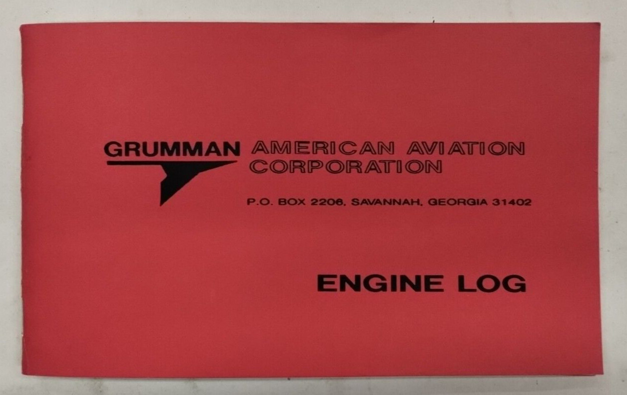 Grumman American Aviation Corporation Engine Log-Reproduction
