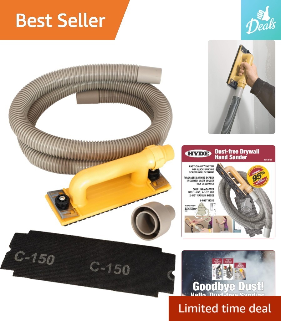 Compact Dust-Free Drywall Sander for Indoor Use with 6-Foot Hose Included