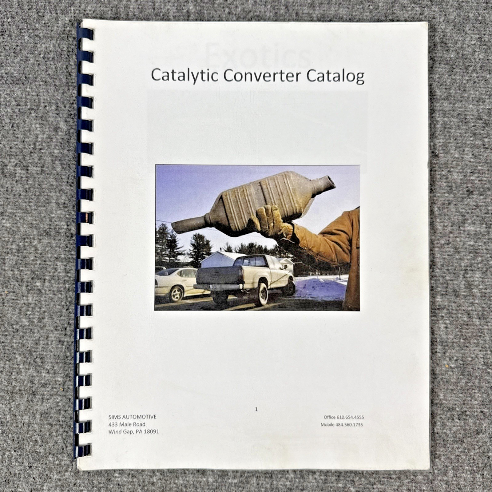 Sims Automotive Catalytic Converter Catalog Junkyard Salvage Rare OOP