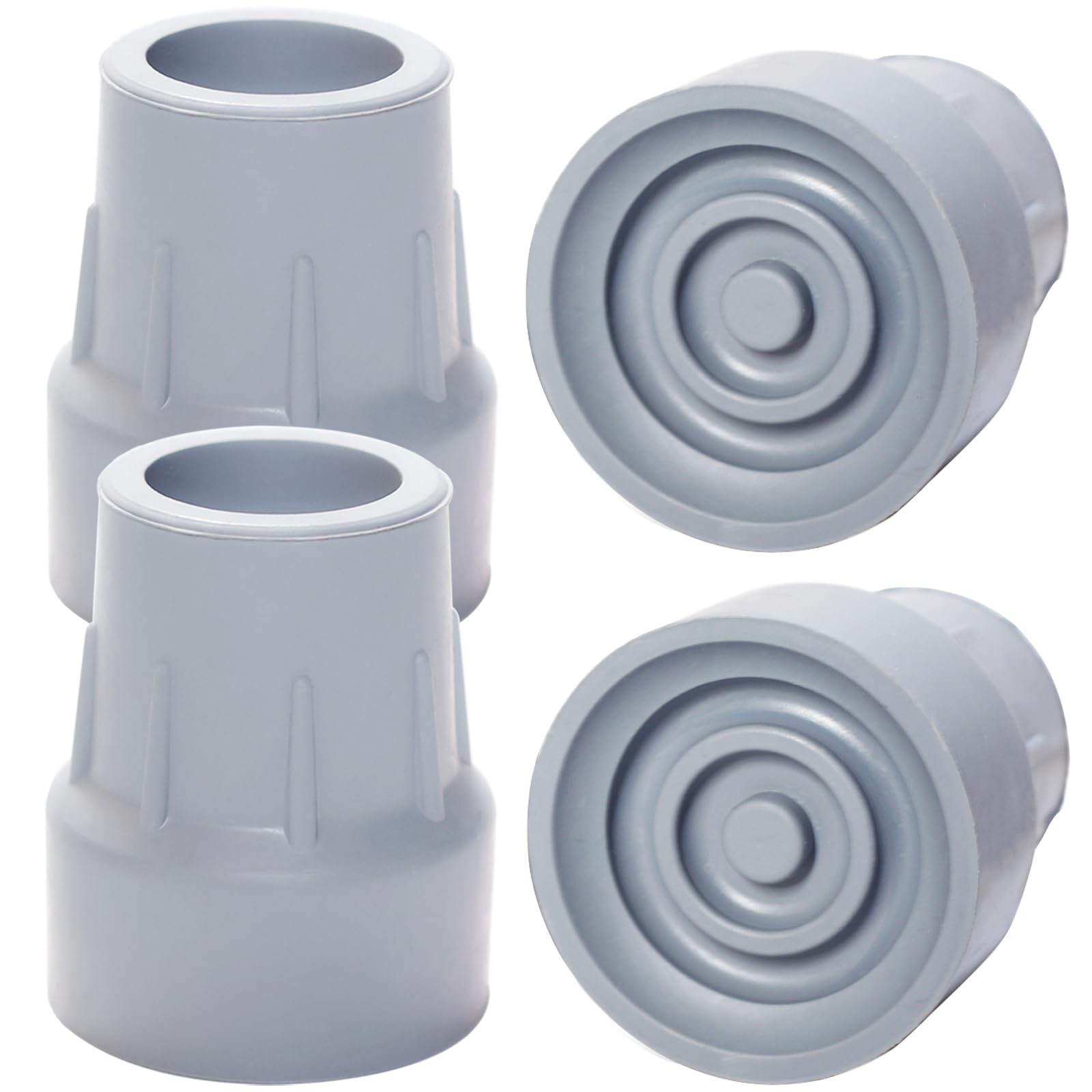 Crutch Tips, 4 Pack 1 inch Heavy Duty Rubber Crutch Tips Replacement Rubber C...