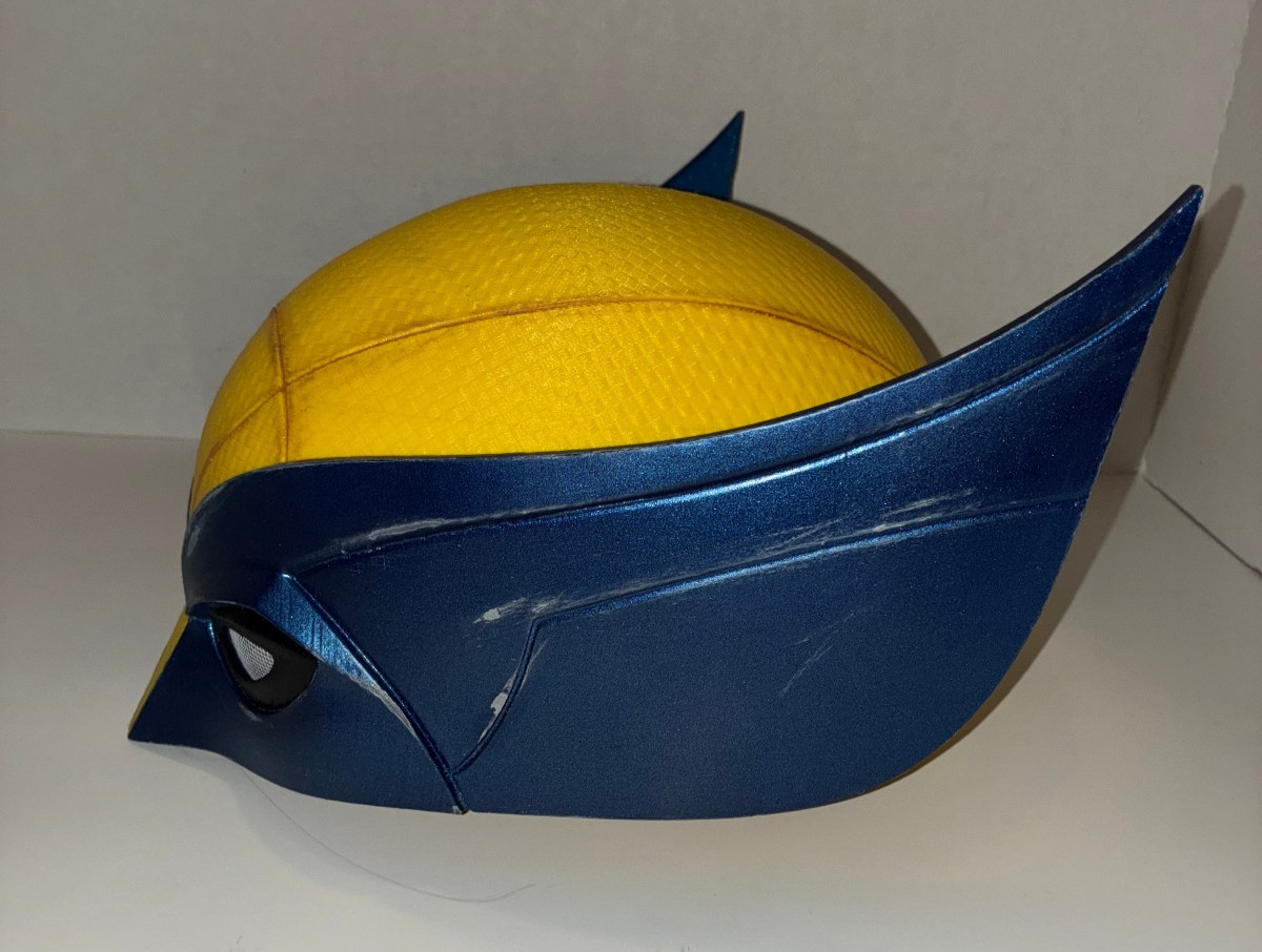 Wolverine Cowl 3d Printed Cosplay Prop Battle Damaged