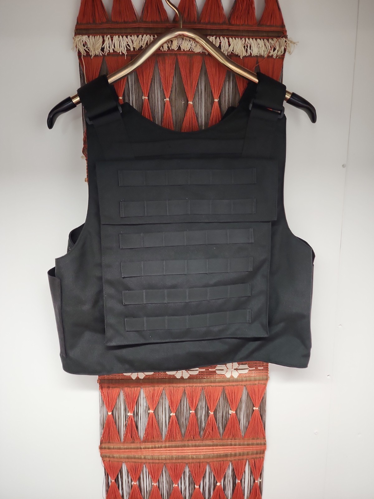 Male Standard Tactical Armor Carrier Vest Black Adjustable O/S S ~ XL No Plates