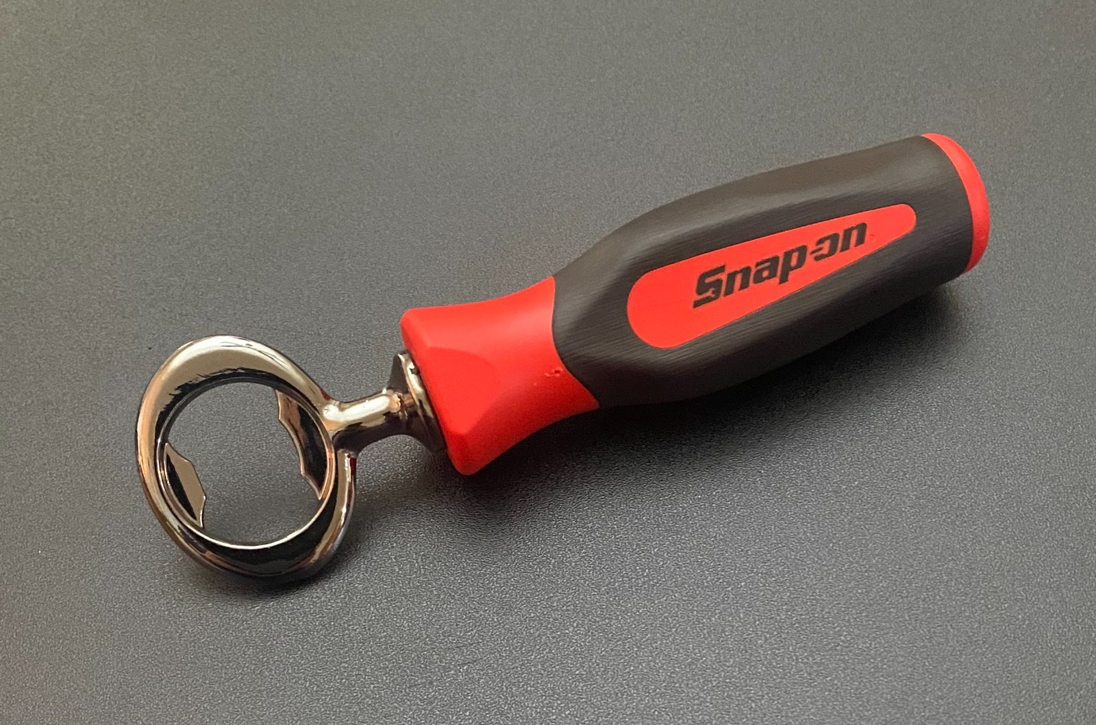 Snap-On Bottle Opener [ Seller's Creation ] Dark Chrome Opener Red Handle