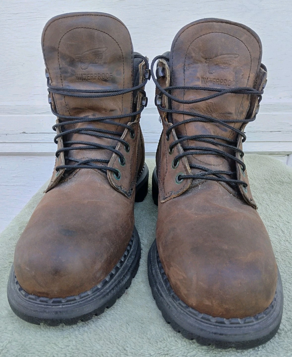 Size 10 D Red Wing Dynaforce 1206 Brown Waterproof Leather Soft Toe Work Boots