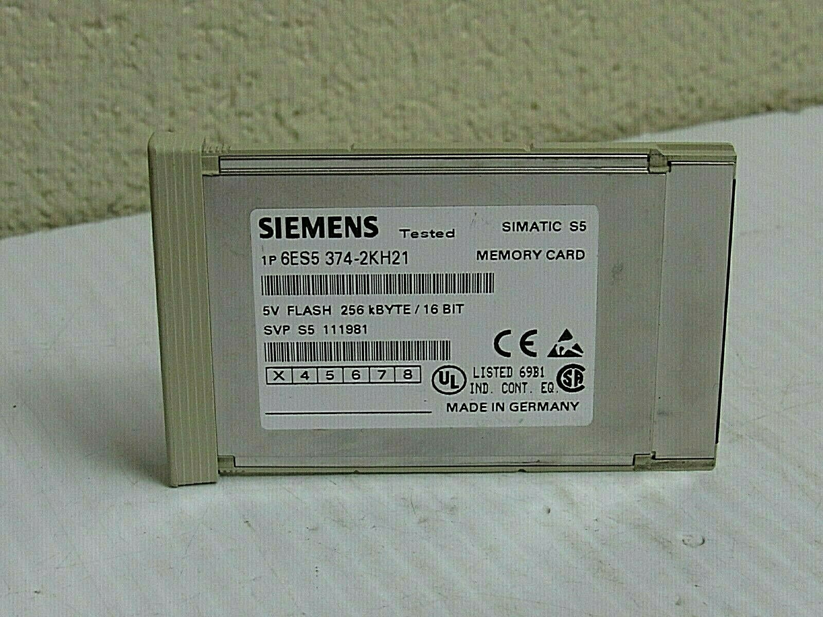 SIEMENS FLASH MEMORY CARD 6ES5 374-2KH21 6ES53742KH21 SIMATIC S5 16BIT 265 KBYTE