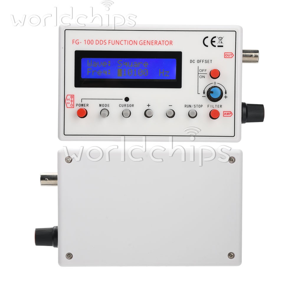 FG-100 DDS Function Signal Generator Module 1HZ-500KHz Sine + Square Wave