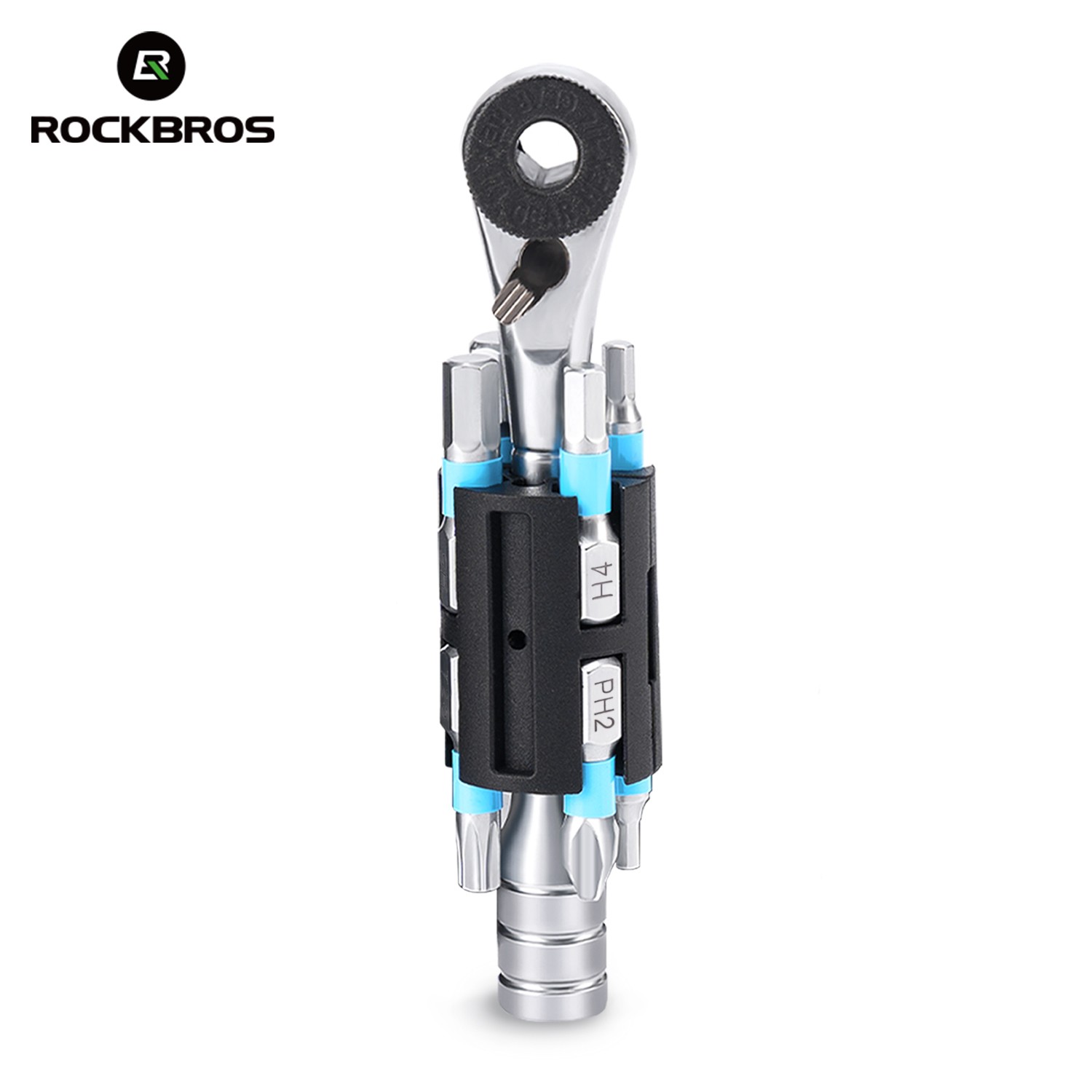 ROCKBROS Two-way Ratchet Wrench Portable Tool Set Magnetic Quick Release+8 Bits
