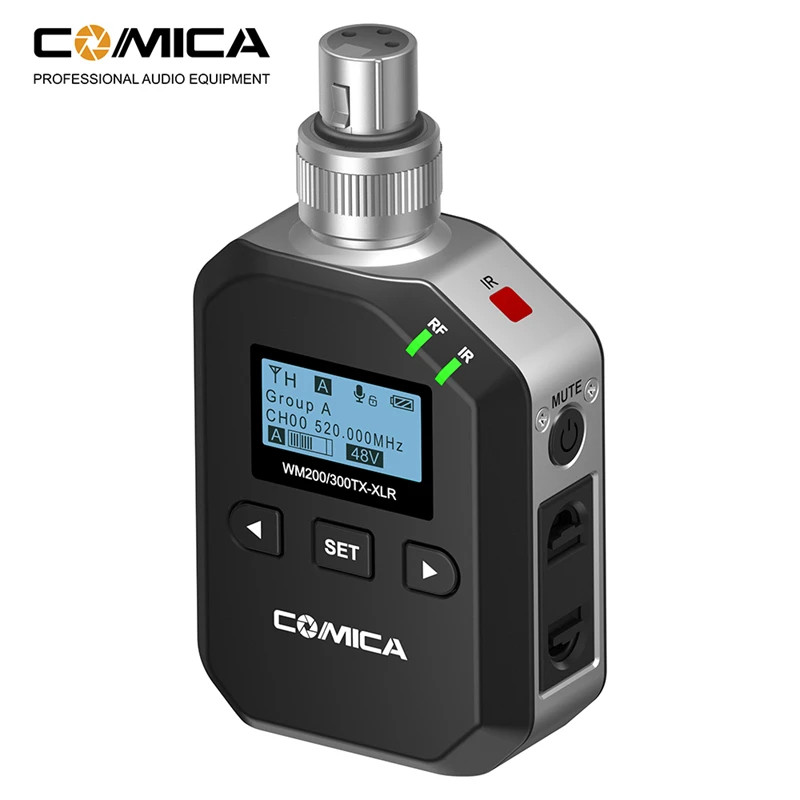 COMICA UHF 96-Channels Wireless Microphone XLR Transmitter for WM200 WM300 Mic