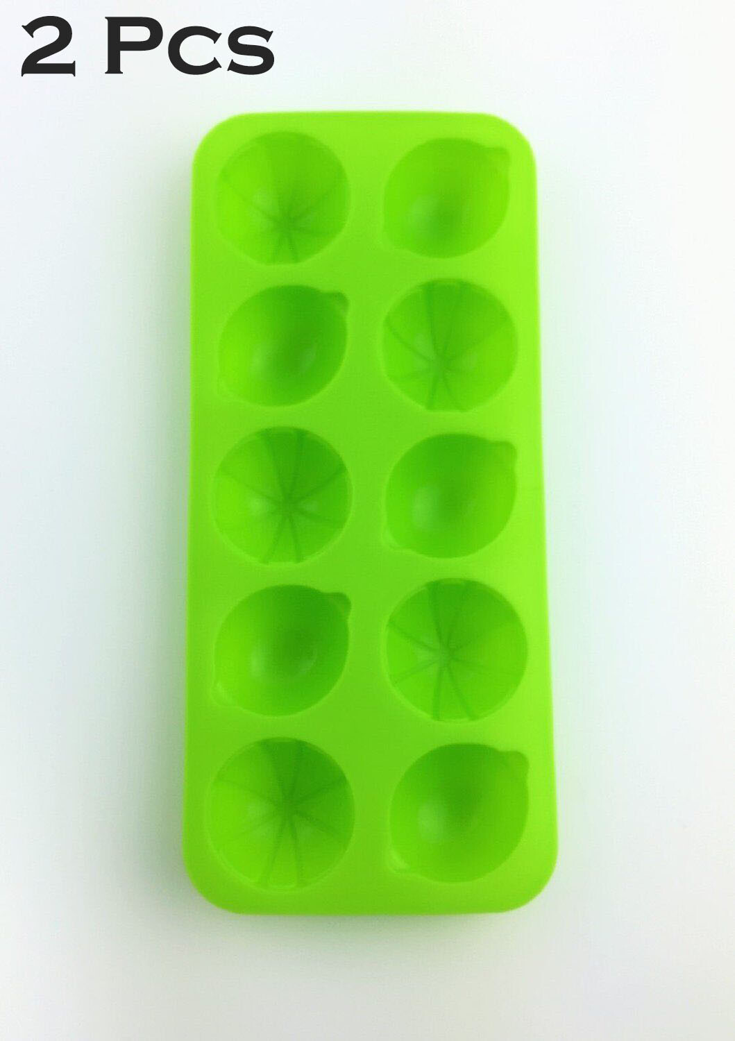 2 Pack Lemon Shape Candy Chocolate Ice Cube Mold Tray Non stick Soft Silicon