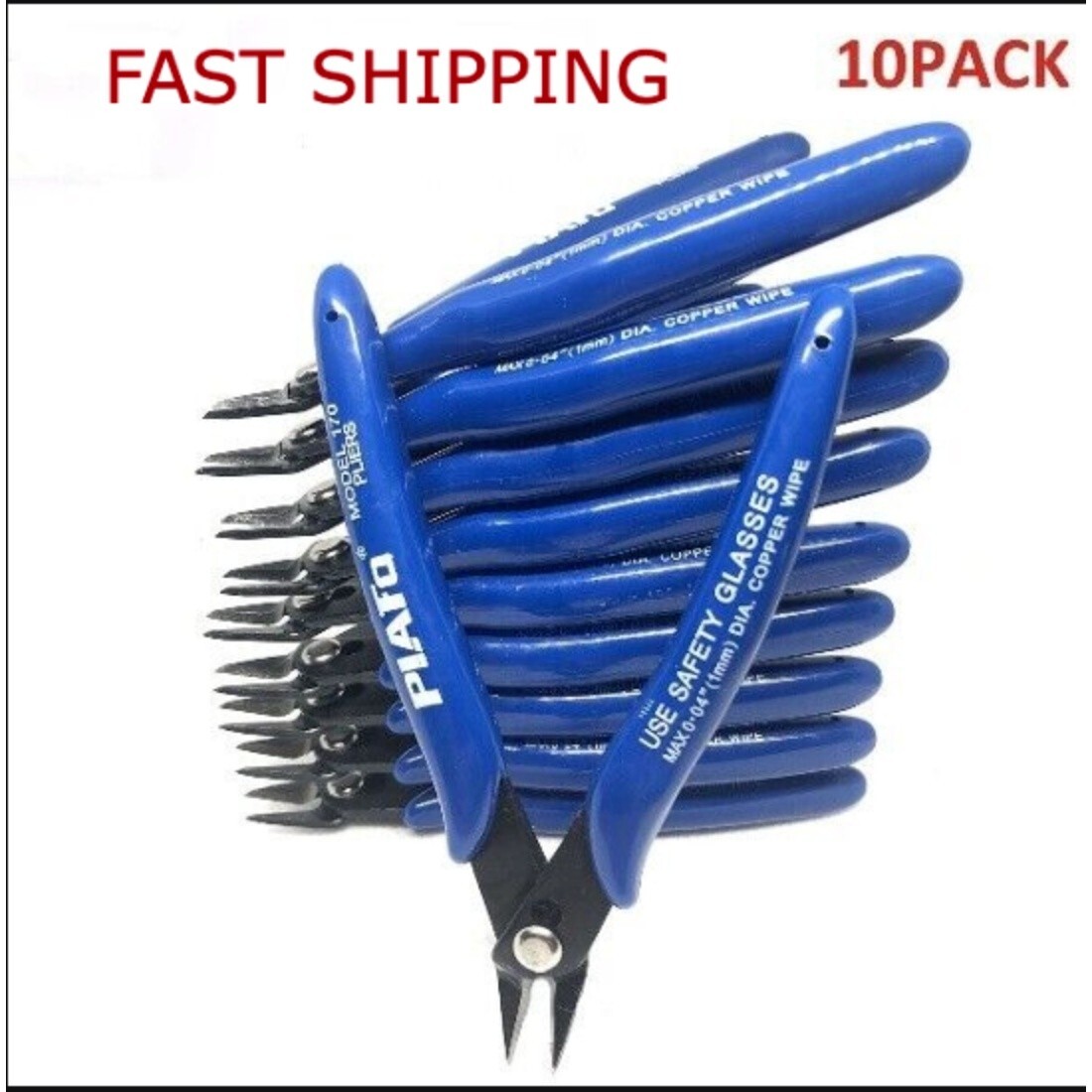 10PCS Plato Model 170 Flush Wire Cable Cutter Cutting Snips Pliers Side DIY Tool