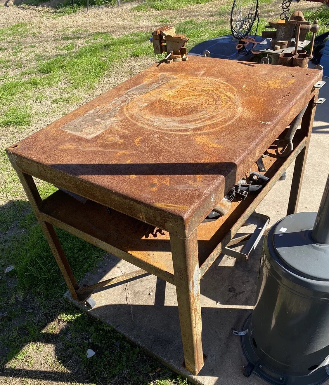 Steel Top Fabrication Welding Layout Table Work Bench 42.5”x30.5”x38.5”