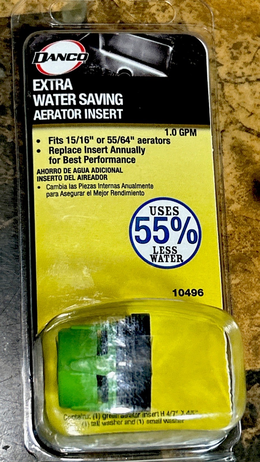 10496 DANCO EXTRA WATER SAVING AERATOR Faucet INSERT 15/16" OR 55/64"