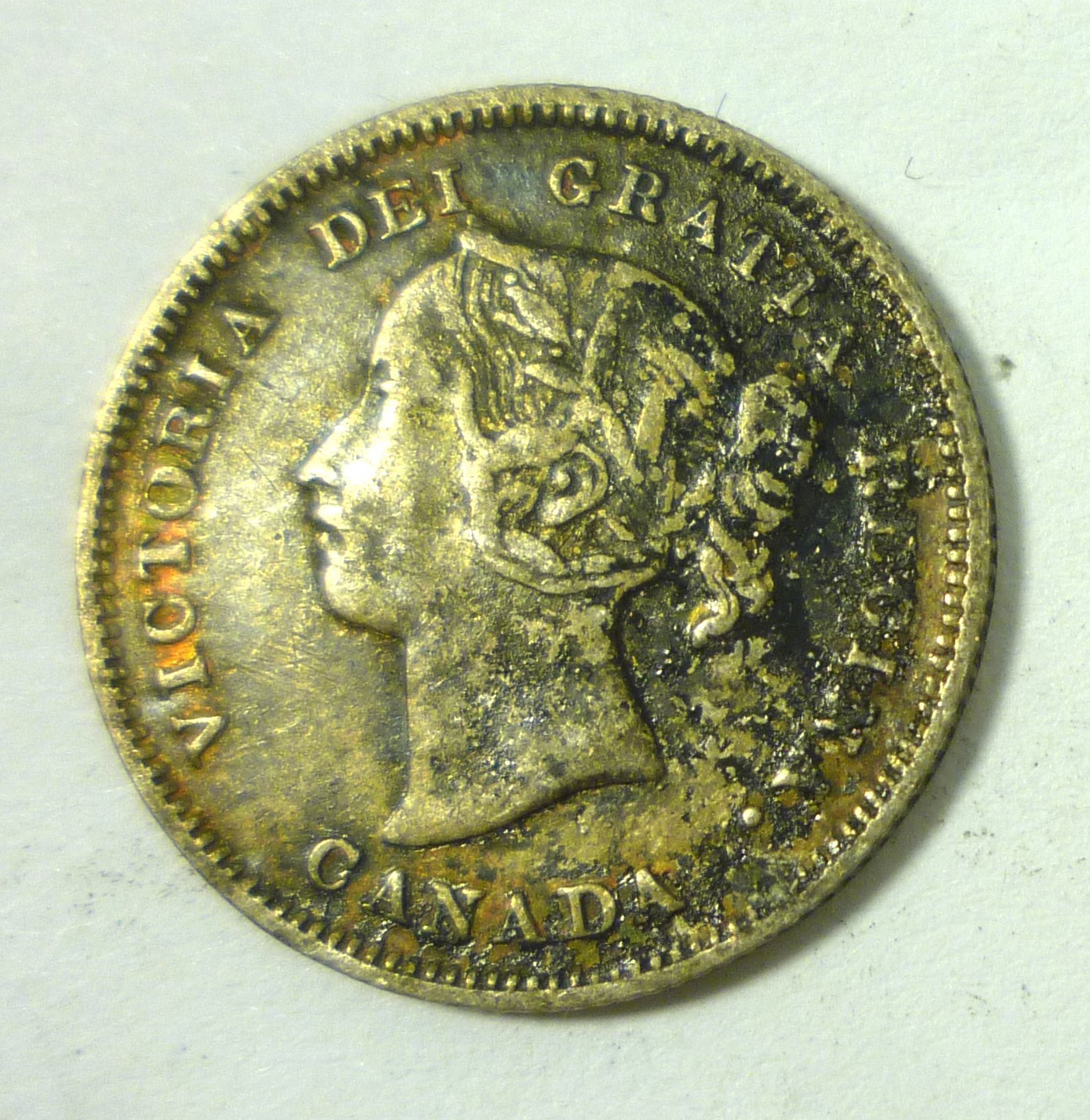 1886 Canada Silver 5 Cents