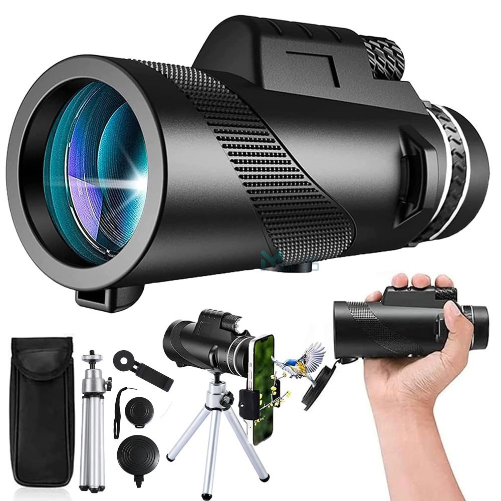 80x100 Zoom HD Military Powerful Monocular Handheld BAK4 Optics Telescope+Tripod