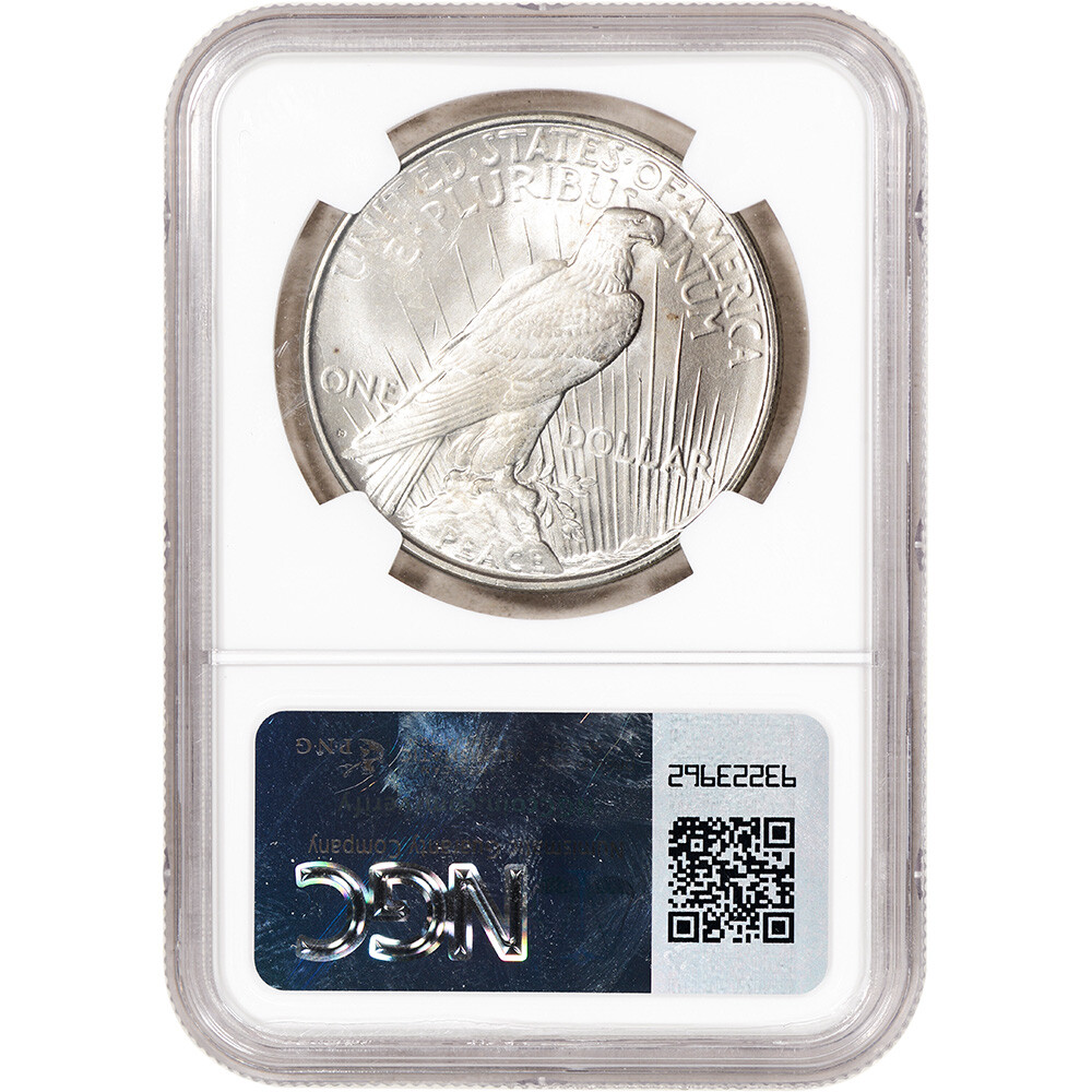 1922 D US Peace Silver Dollar $1 - NGC Brilliant Uncirculated