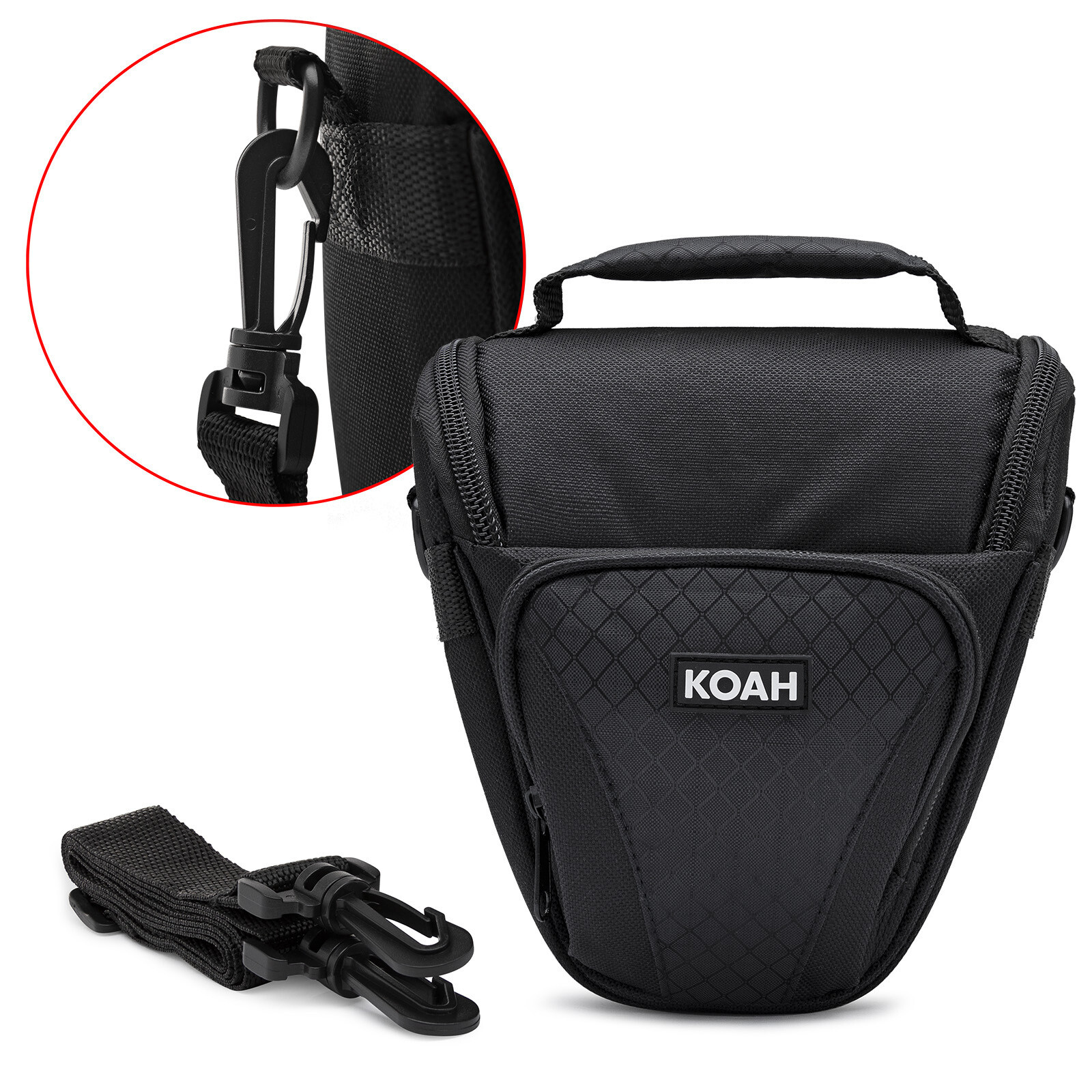 Koah Holster Camera Case and Accessory Bundle for DSLR, Mirrorless, & Camcorders