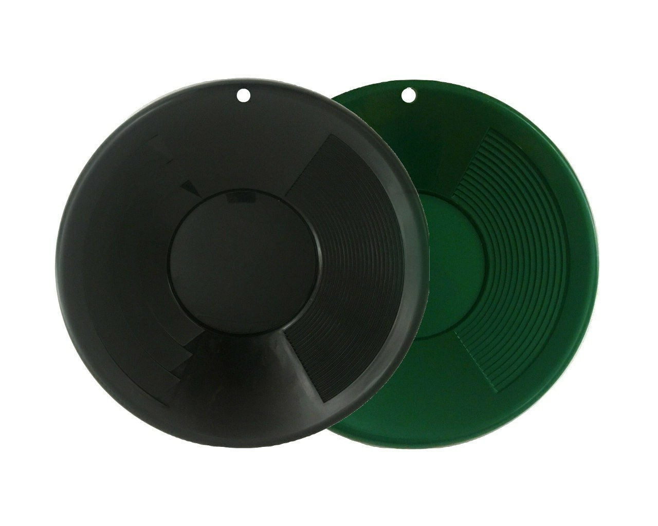 Gold Pan 8 Inch | Black OR Green | Double Riffle | Plastic | DURABLE 8" Pan