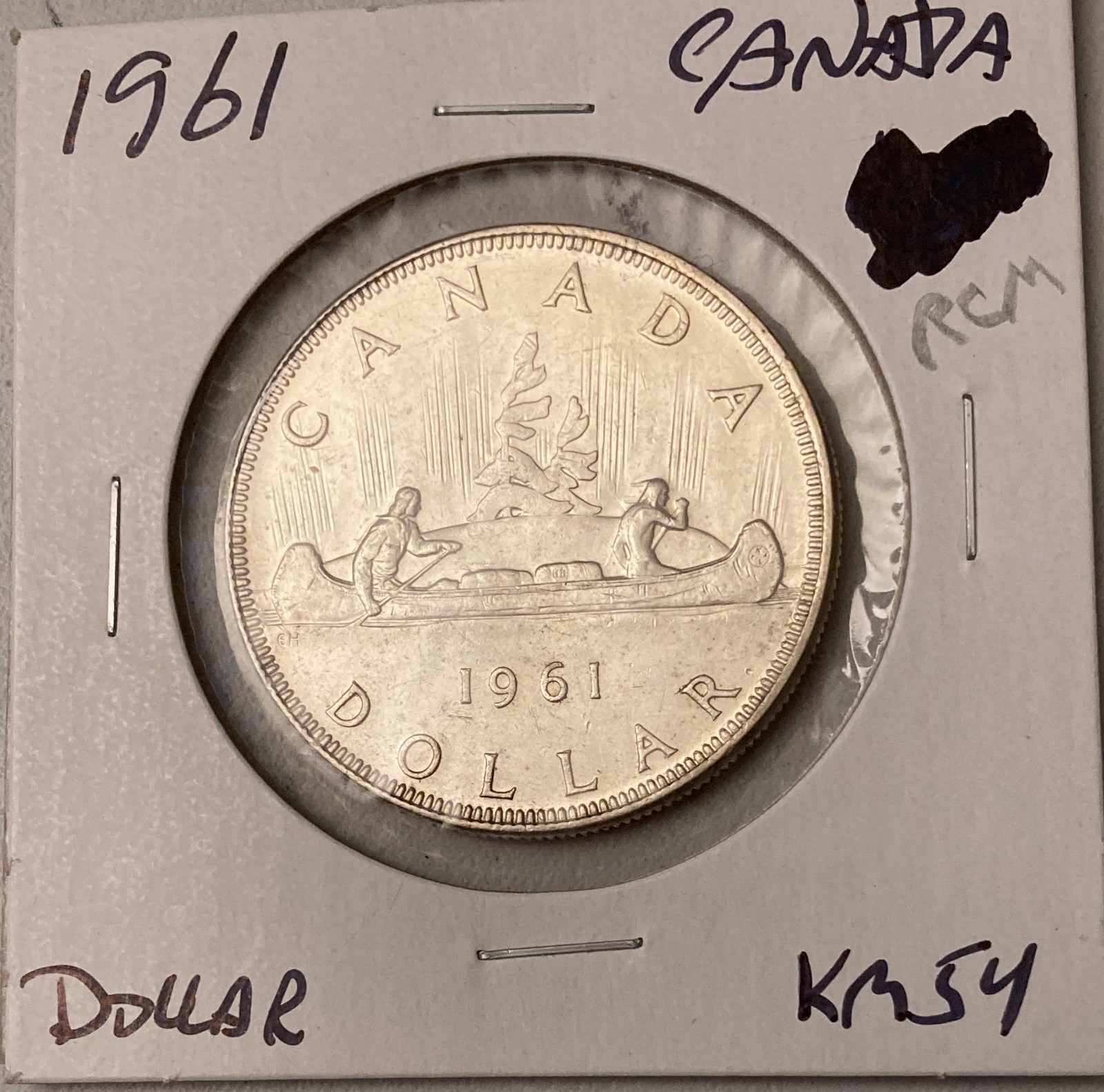 1961 CANADA SILVER DOLLAR .800 SILVER QUEEN ELIZABETH II