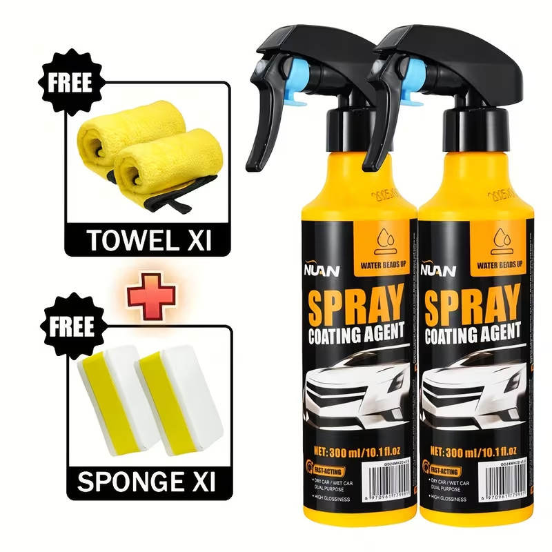 2pk Car Coating Spray Agent,Car Scratch Wax Polish Spray Liquid