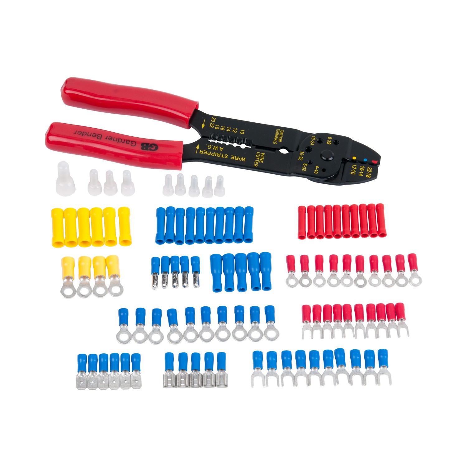Gardner Bender GK-15N 100pc Terminal Kit w/ Stripper Crimper Wire Cutter