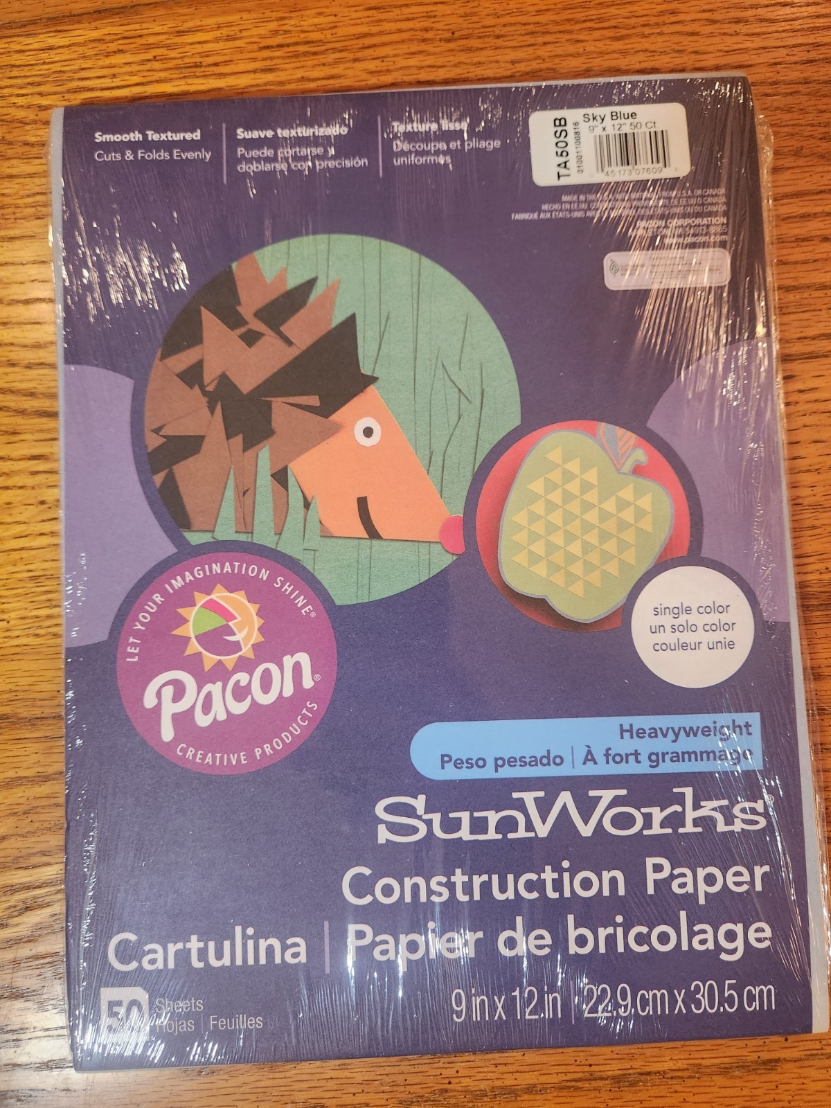 Pacon Construction Paper,  9 x 12, Sky blue, 50 Sheets/Pack