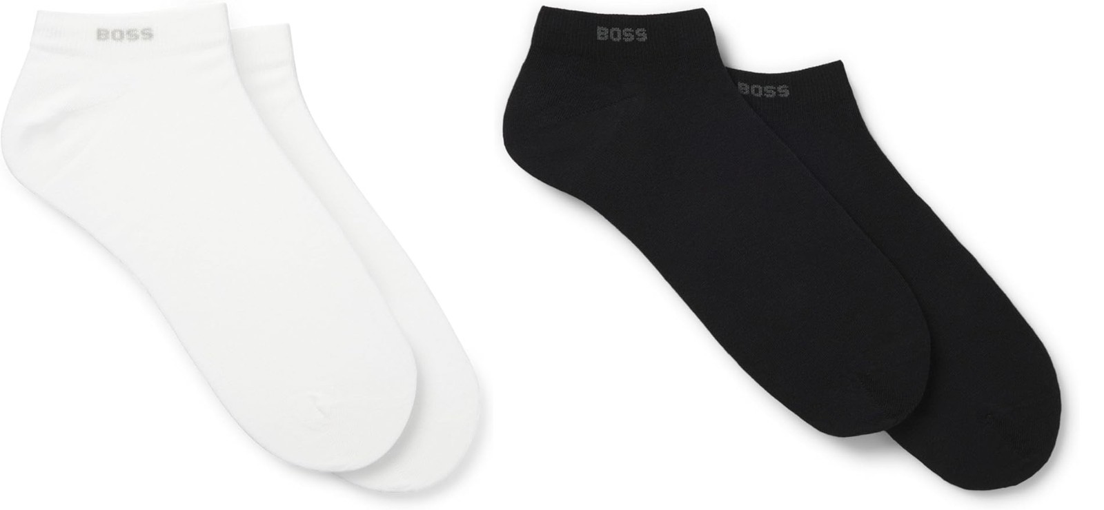 Hugo Boss Ankle Socks 2 Pairs Trainer Mens White or Black 100% Genuine New
