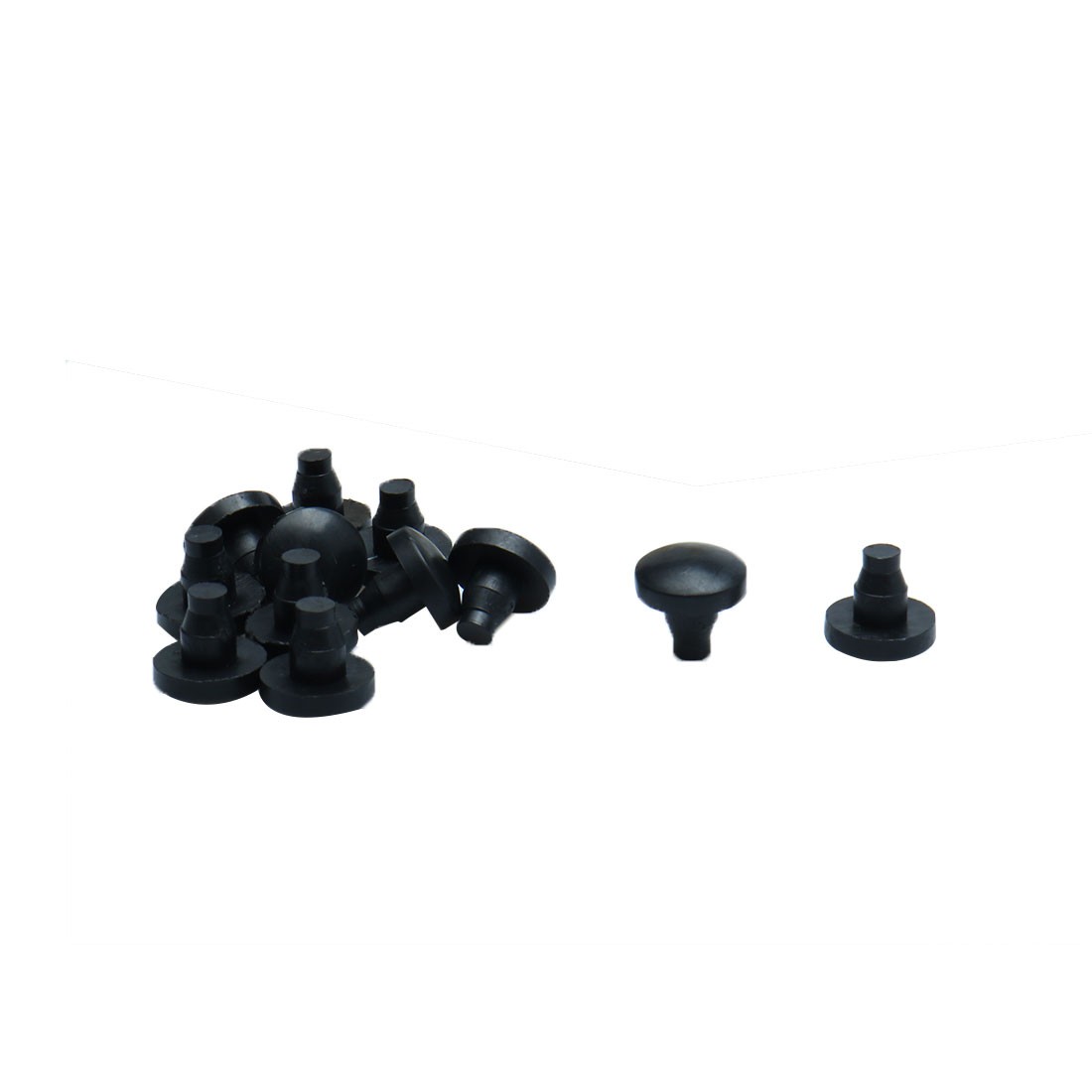 10pcs 7mm Black Stem Bumpers, Patio Outdoor Furniture Glass Table Top Embedded