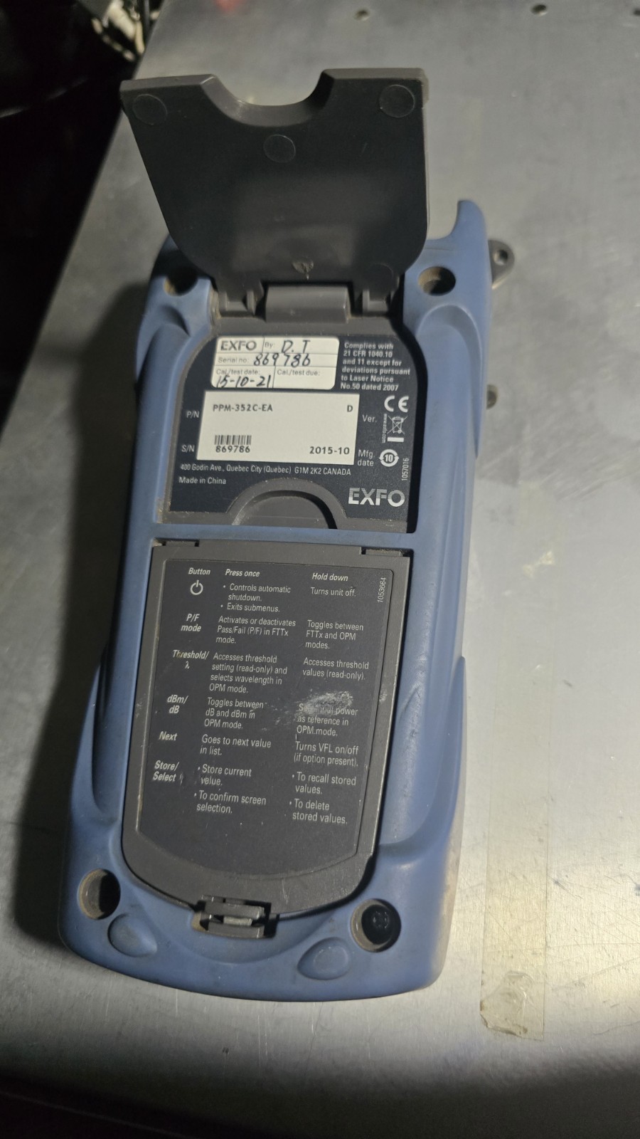 EXFO PPM-350C-VZ1 Power Meter