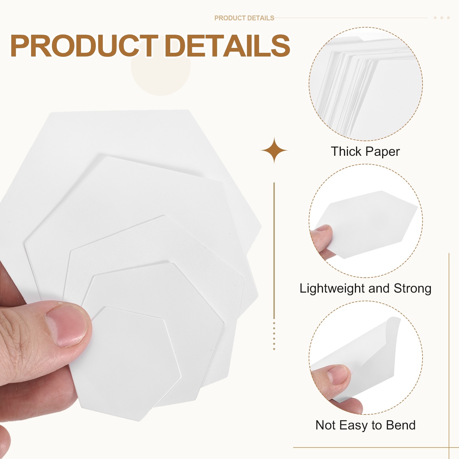 250 Pcs Hexagon Paper Piecing, 2" English Quilting Templates for Patchwork