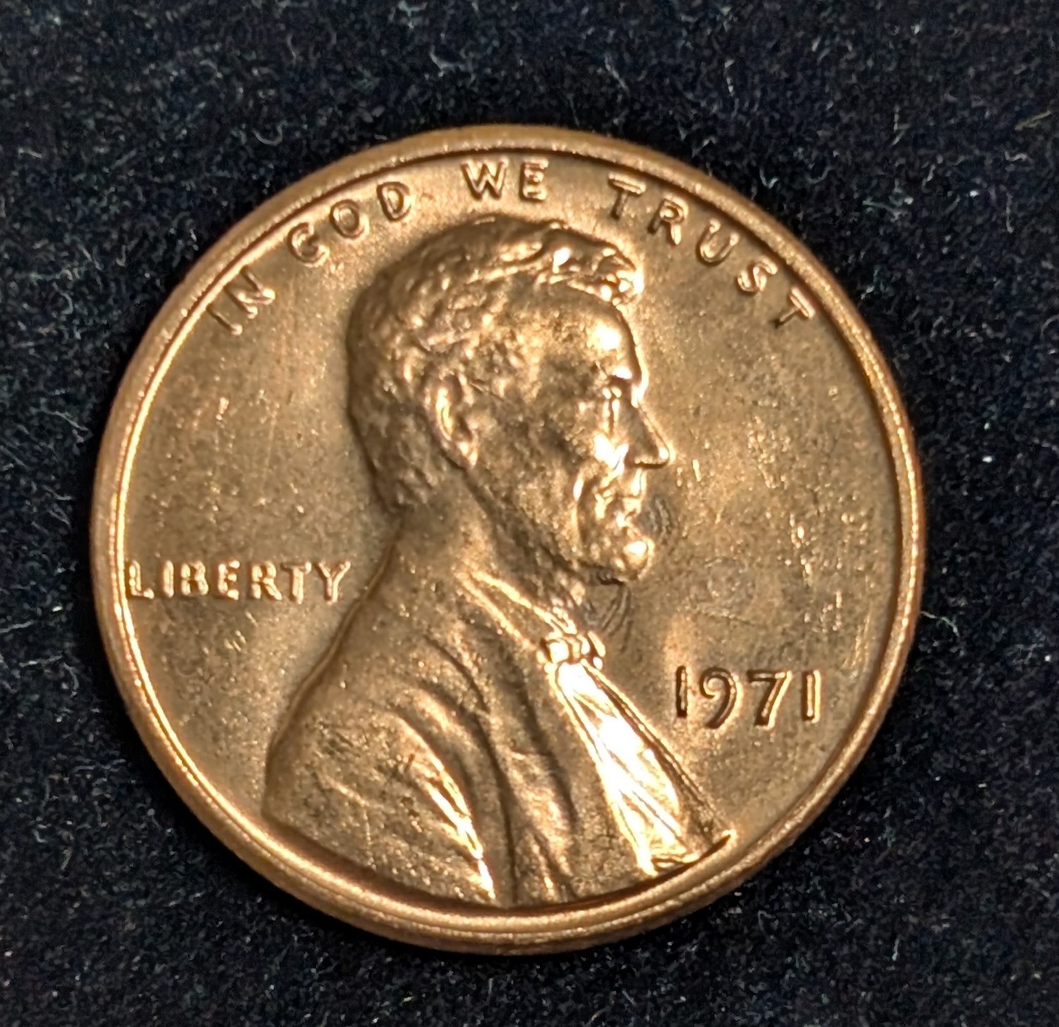 1971 US Cent Brilliant Uncirculated UNC KM# A132 Gem Red