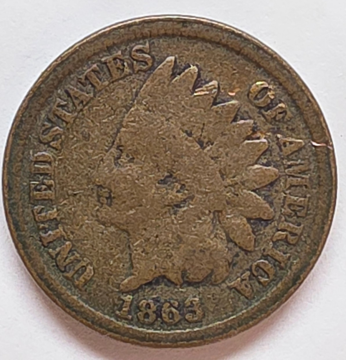 1863 Copper-Nickel Philadelphia Mint Indian Head Cent IH781