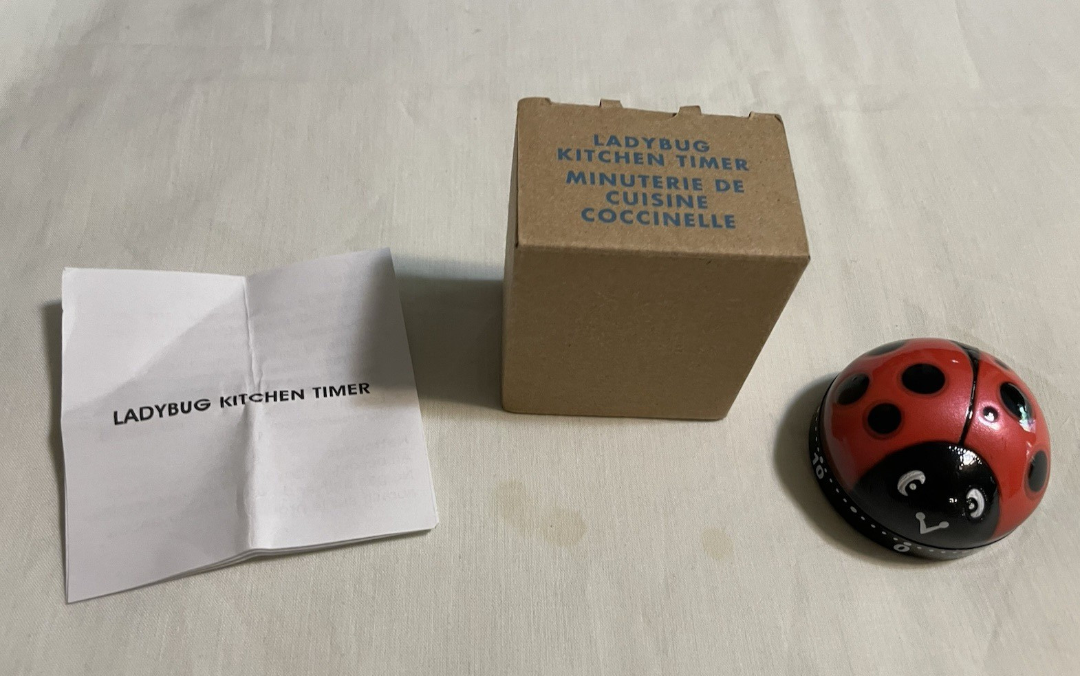 NEW in Box  Avon Ladybug Kitchen Timer  2.25" Diameter