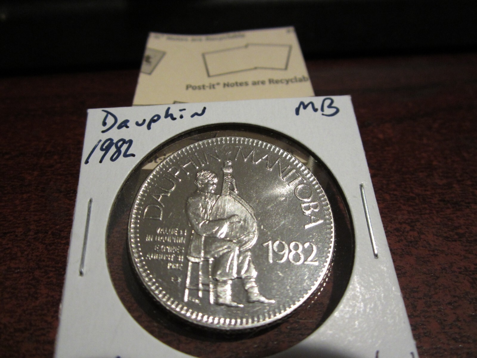 1982 - Dauphin, National Ukrainian Festival- Canada Token, Canadian trade dollar