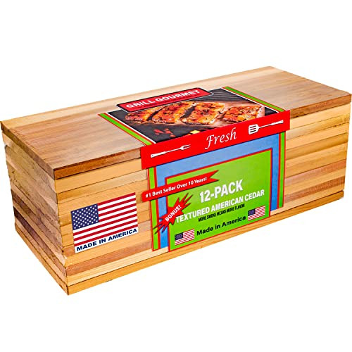 Cedar Grilling Planks BBQ Barbecue Fish Salmon Gourmet Cooking Serving Boards 12
