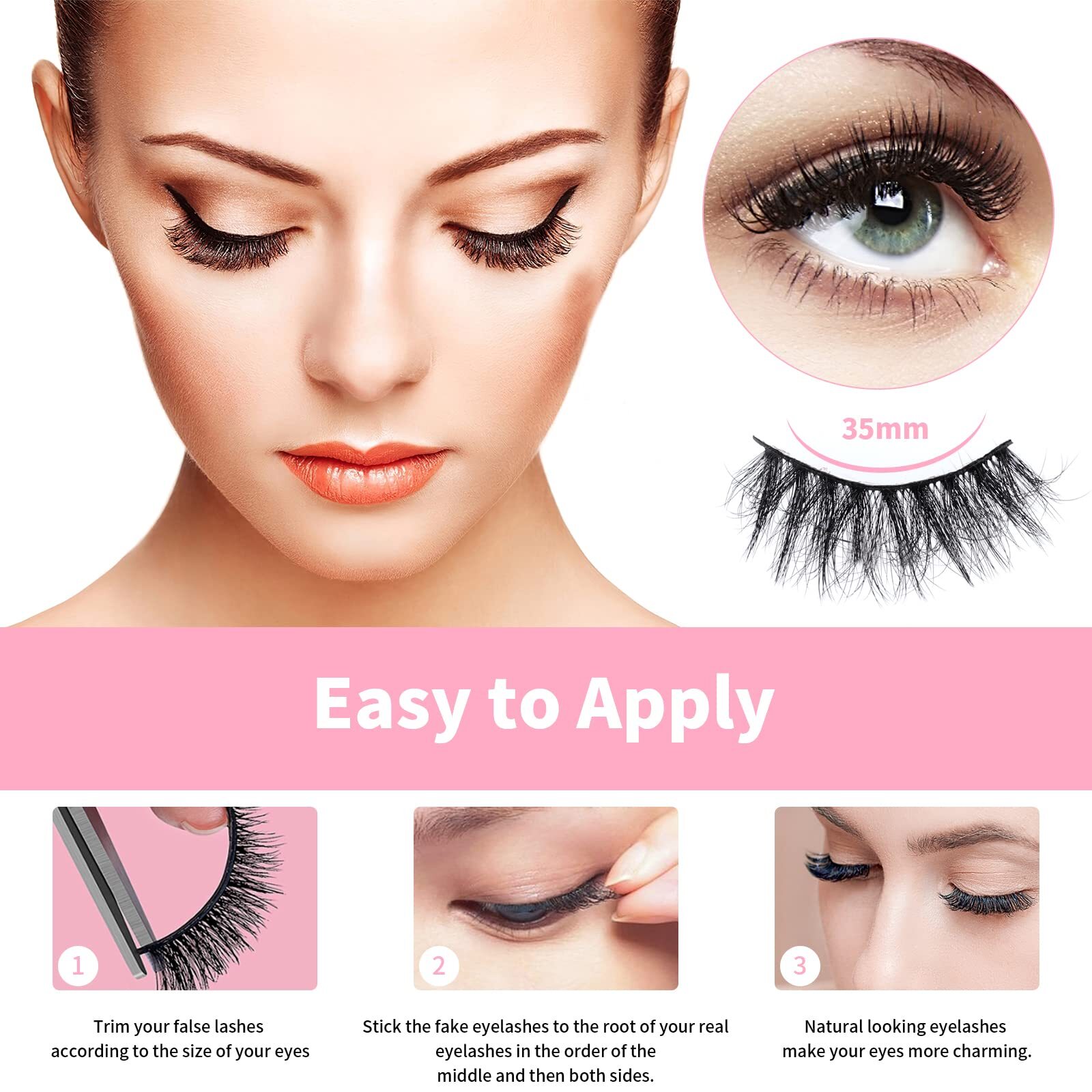 False Eyelashes Faux Mink Lashes Pack