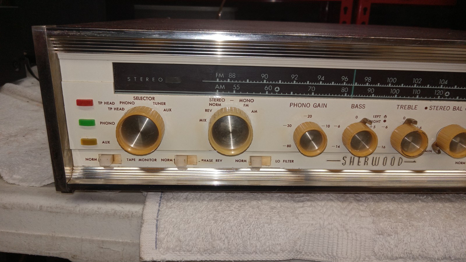 Sherwood S-7700 II Stereo Tube Amplifier AM FM Tuner Works Sounds Nice